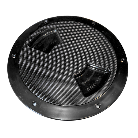 SEA-DOG Textured Quarter Turn Deck Plate - Black - 5" 336157-1